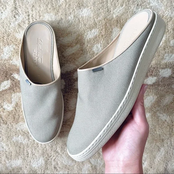 Salvatore Ferragamo Taupe Leather Slip-Ons s-l1200.jpg main image 2